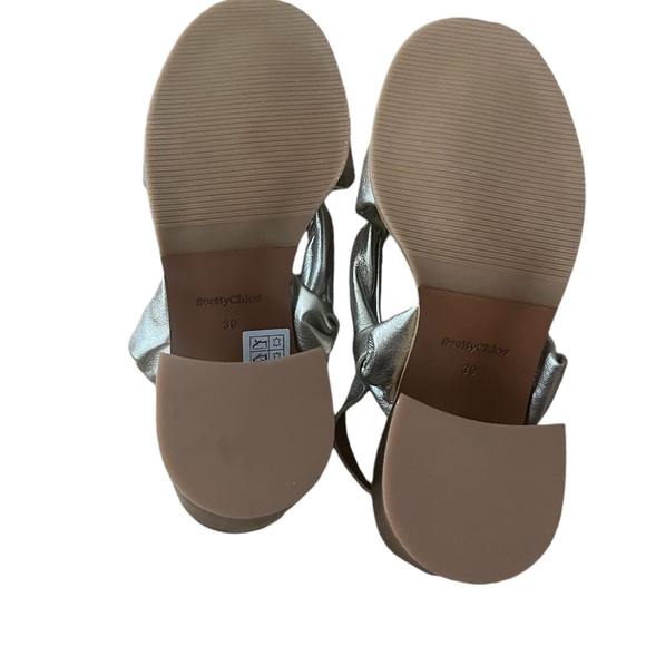 SEE BY CHLOE KNOT GOLD COLOR SANDAL SIZE EU 39, US 9 - Picture 9 of 9
